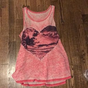 Hot Pink Heart Tank Top